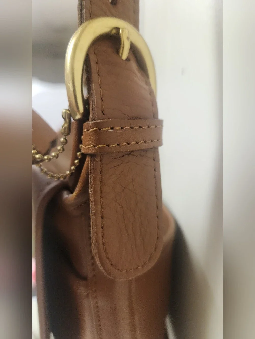 Vintage 1994 Coach Classic Brown Leather Saddle Bag AMAZING 32 YO PURSE